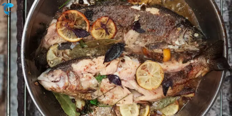 delicious steamed snapper fish